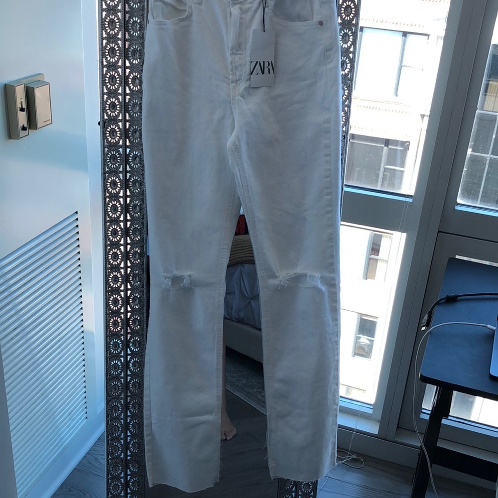 Slim flare White Jeans